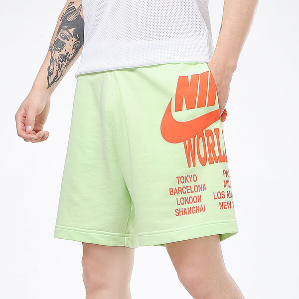 Шорты nsw ft short wtour с большим логотипом, трикотажные спортивные шорты Nike, зеленый — фото 3