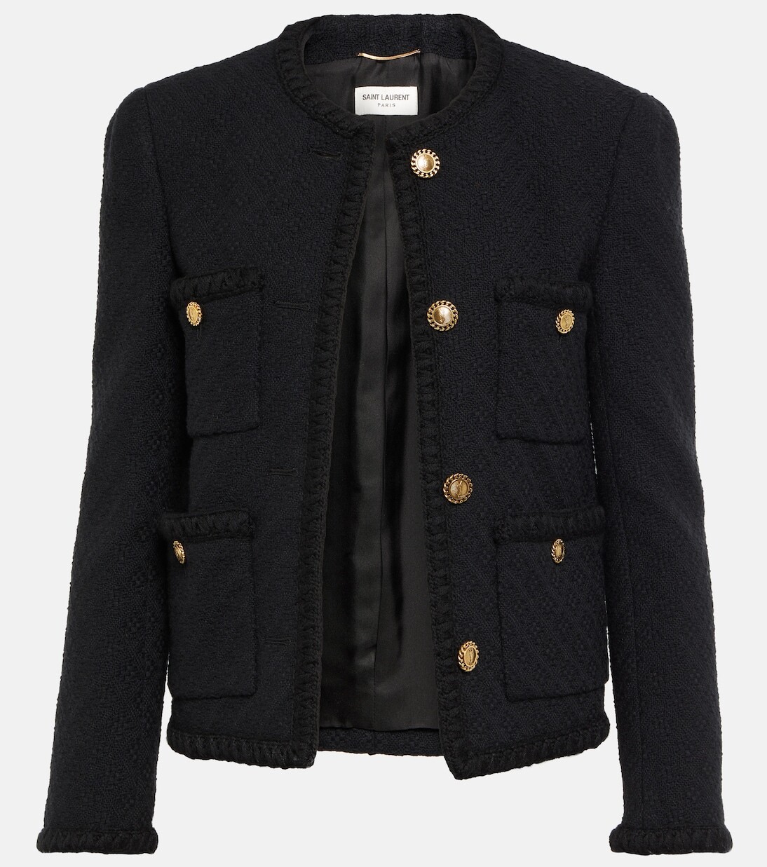 

Твидовый пиджак Saint Laurent, синий