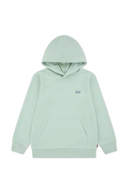 Худи детское с капюшоном Mini Batwing Pull Over Hoo Levi's, зеленый — фото 2