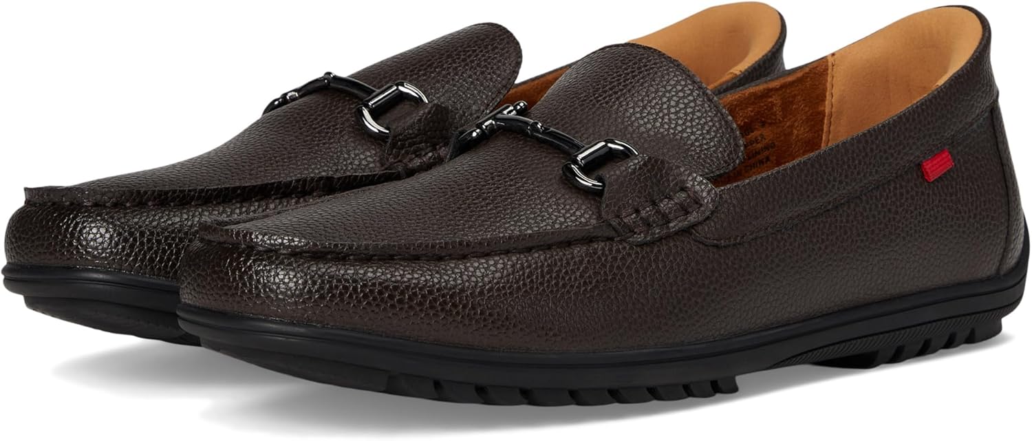 

Мужские повседневные лоферы Marc Joseph New York с пряжкой, без шнурков, Mocha Grainy Leather