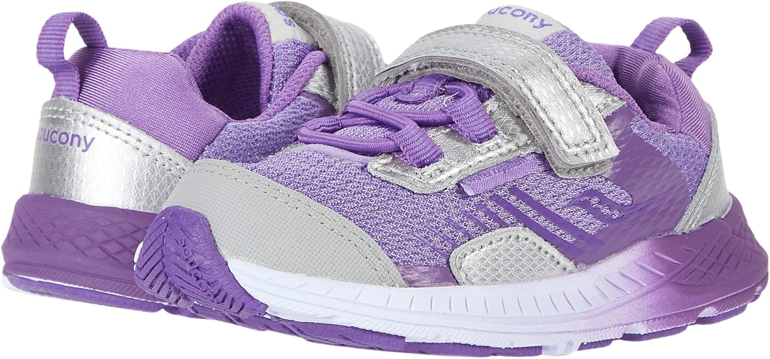

Детские кроссовки Saucony Wind Shield Wind Shield для бега (унисекс/детские), серебристый/фиолетовый