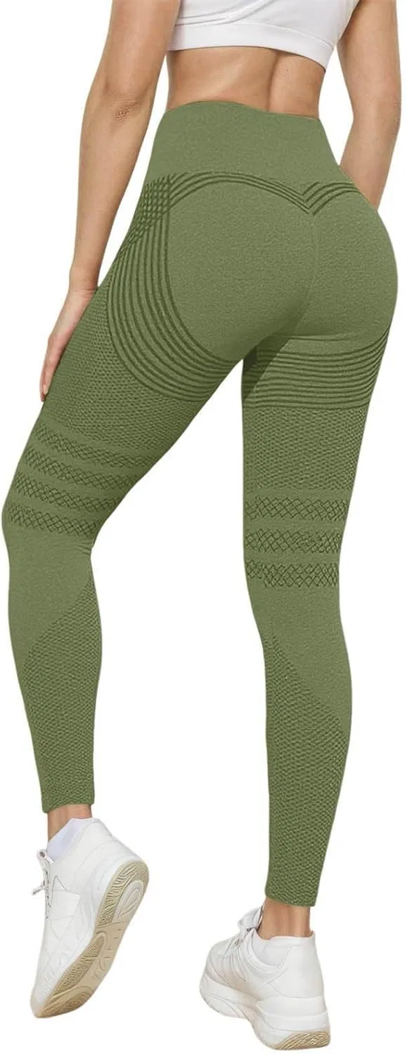 Леггинсы компрессионные, антицеллюлитные, с высокой талией, Light Green