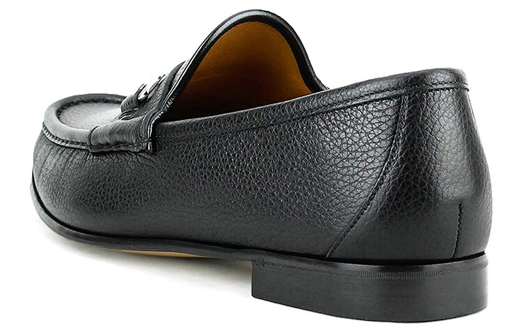 Туфли мужские Gucci Low-Top с пряжкой, черный — фото 4