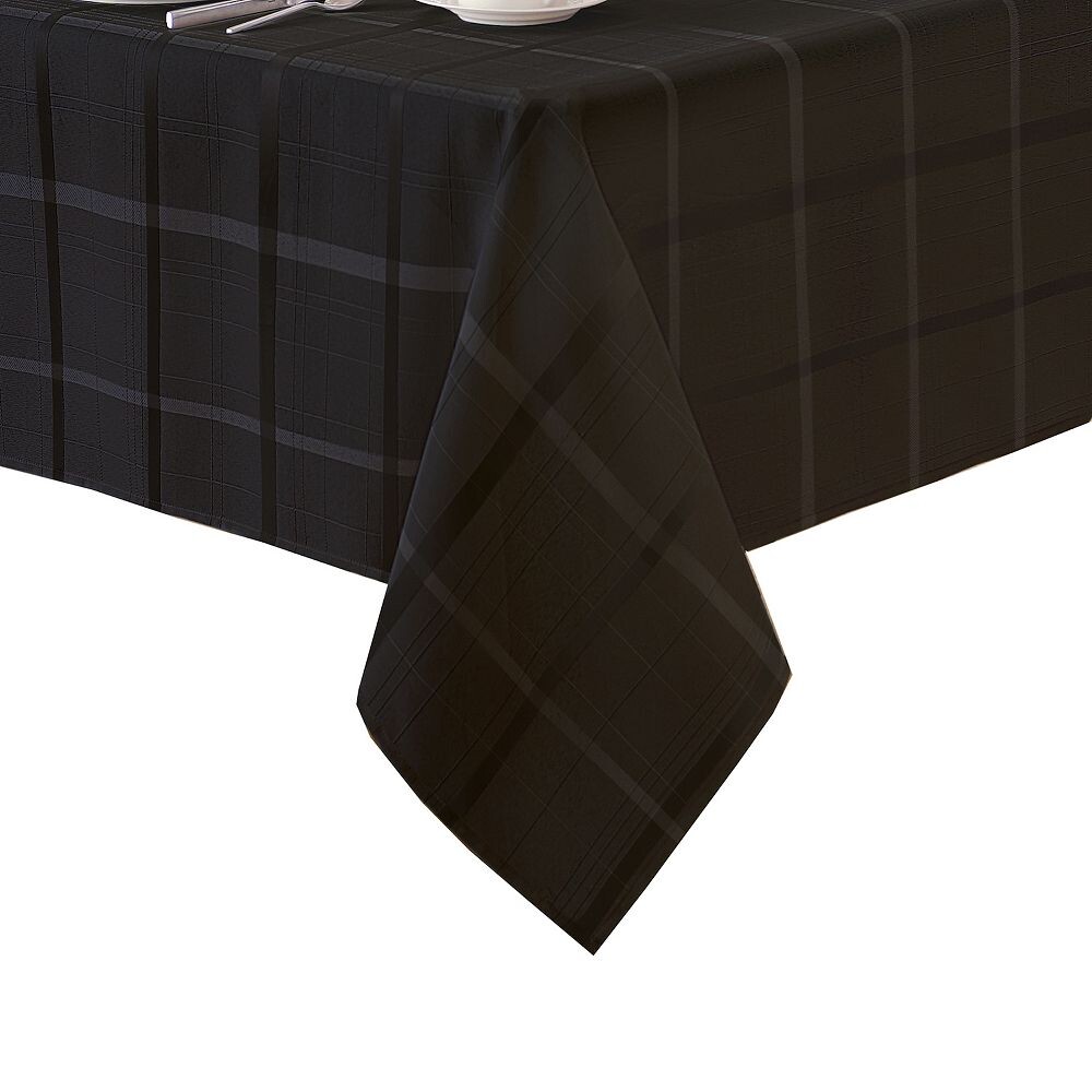 

Elrene Home Fashions элегантная клетчатая жаккардовая прямоугольная скатерть, черный