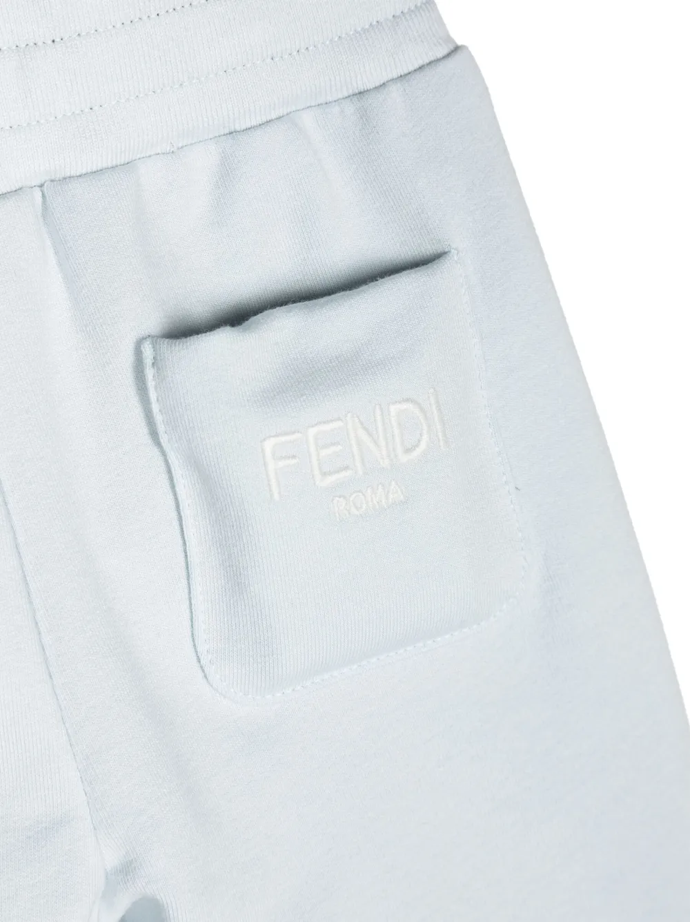 Спортивные брюки с логотипом FF FENDI KIDS, синий — фото 3