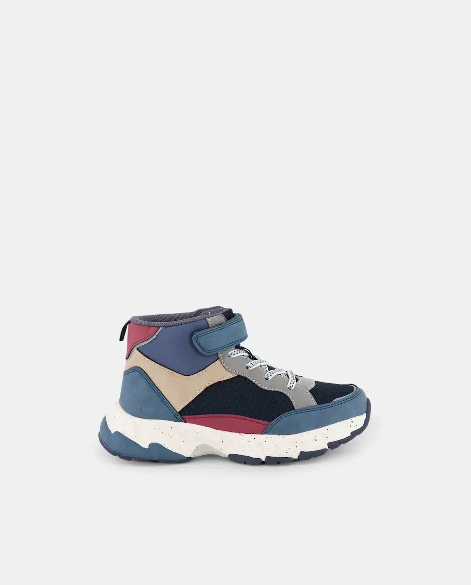 

Детские походные ботинки на липучке и шнурках Kids El Corte Inglés, темно-синий