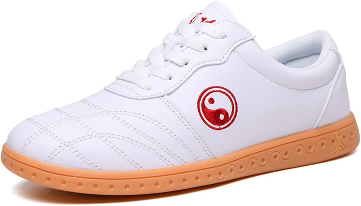 

UCUZMI Унисекс обувь для боевых искусств, кожаные туфли для Тай-цзи и кунг-фу, дышащие, нескользящие кроссовки для Ушу и спорта, для утренних упражнений каждый день, белый