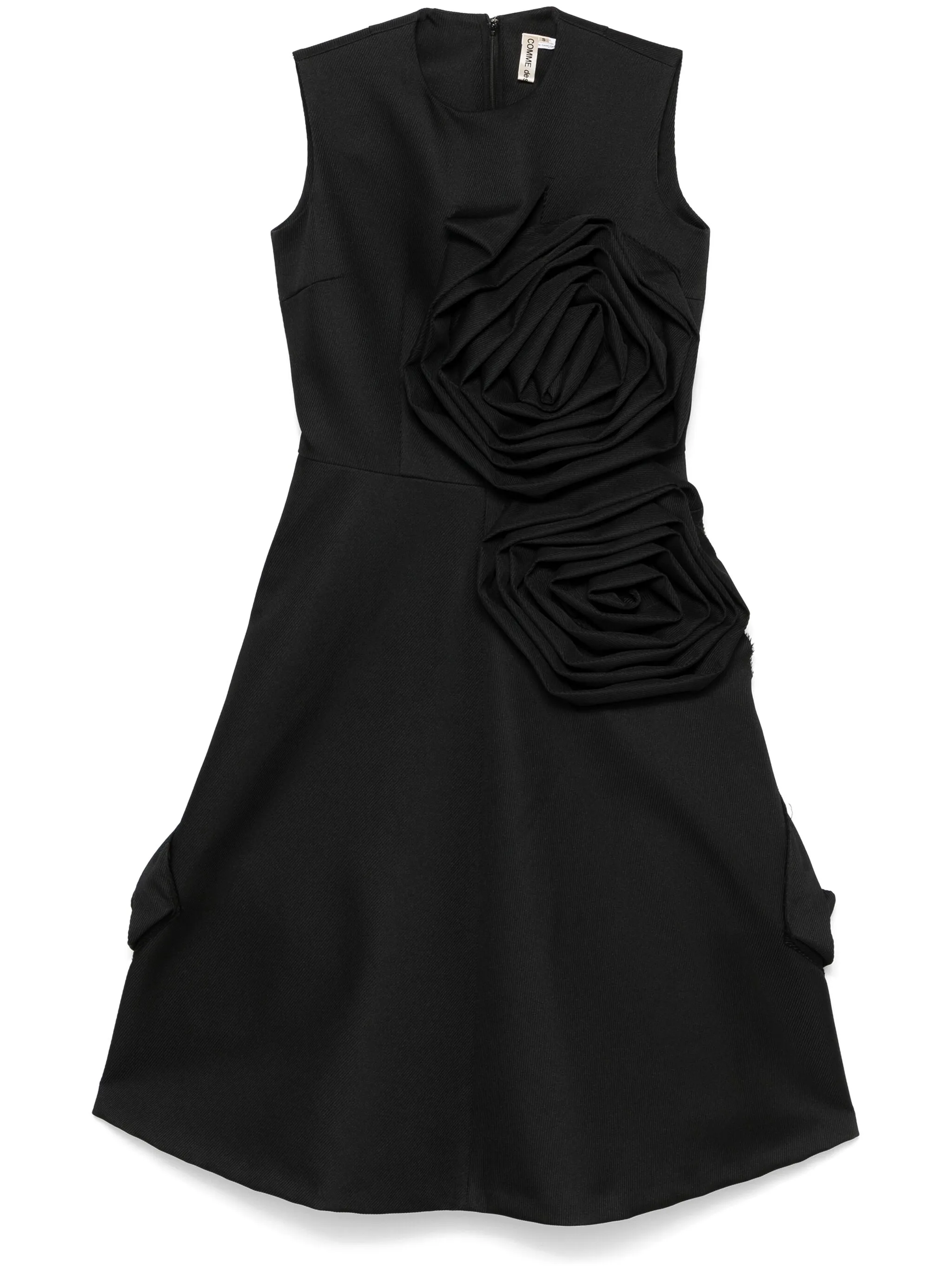 

Платье миди с аппликацией Comme Des Garçons, черный