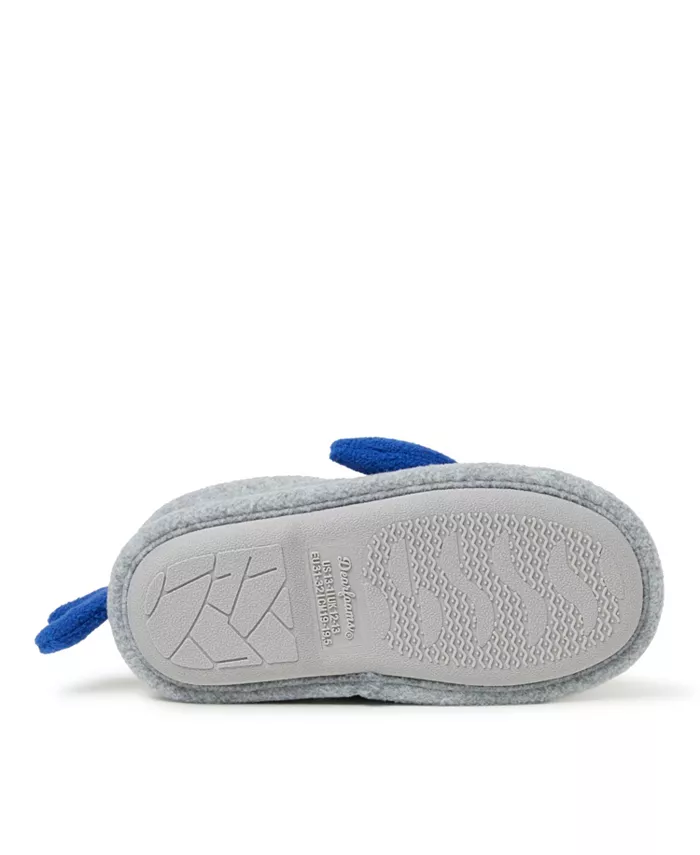 Детские домашние тапочки-кроксы Peyton Animal Slip-On Dearfoams, серый — фото 2