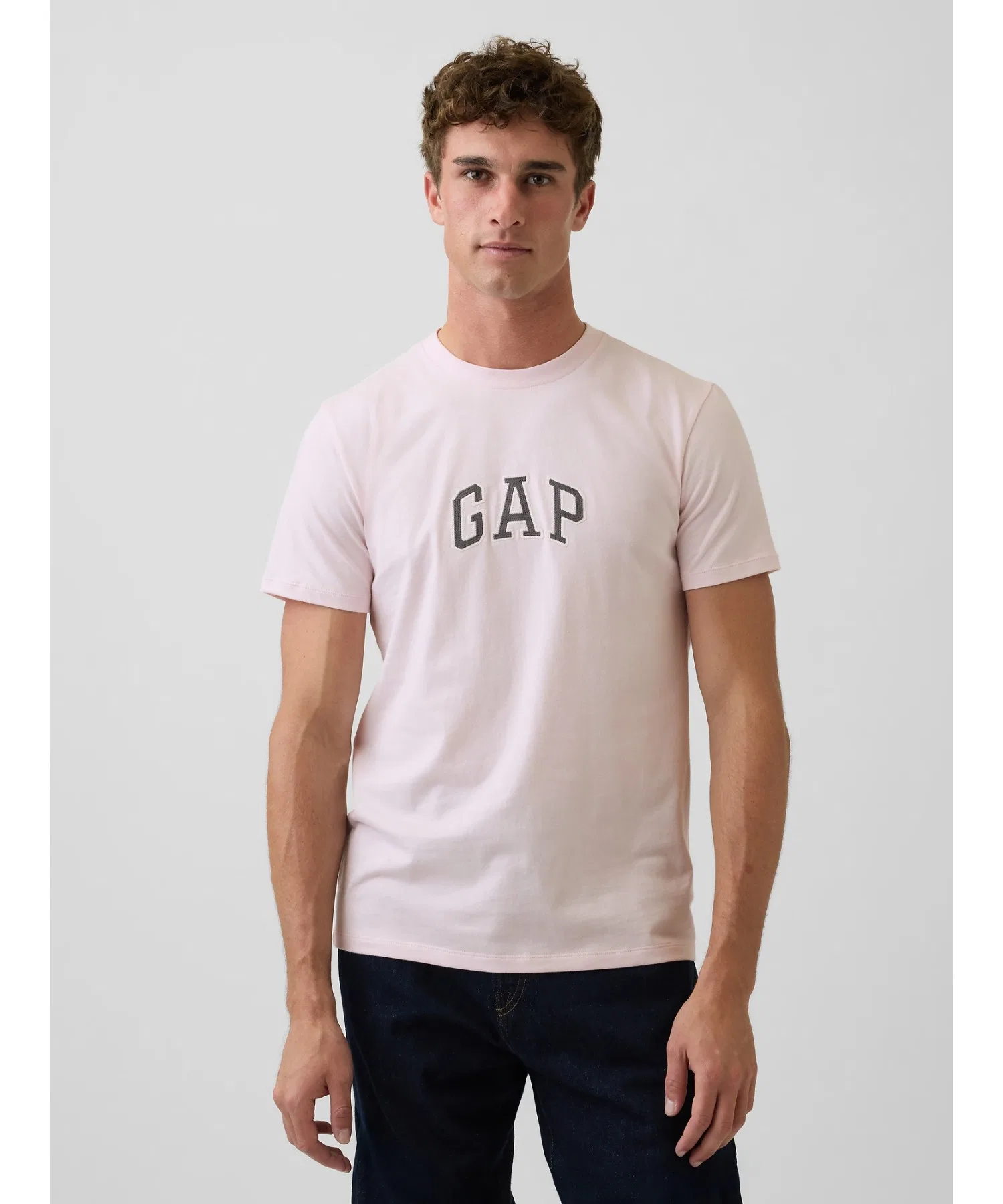 Унисекс футболка GAP с логотипом, розовая