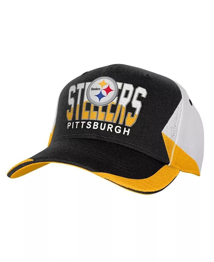 

Большие мальчики и девочки Черная Pittsburgh Steelers Retrodome Precurved Регулируемая кепка Mitchell & Ness
