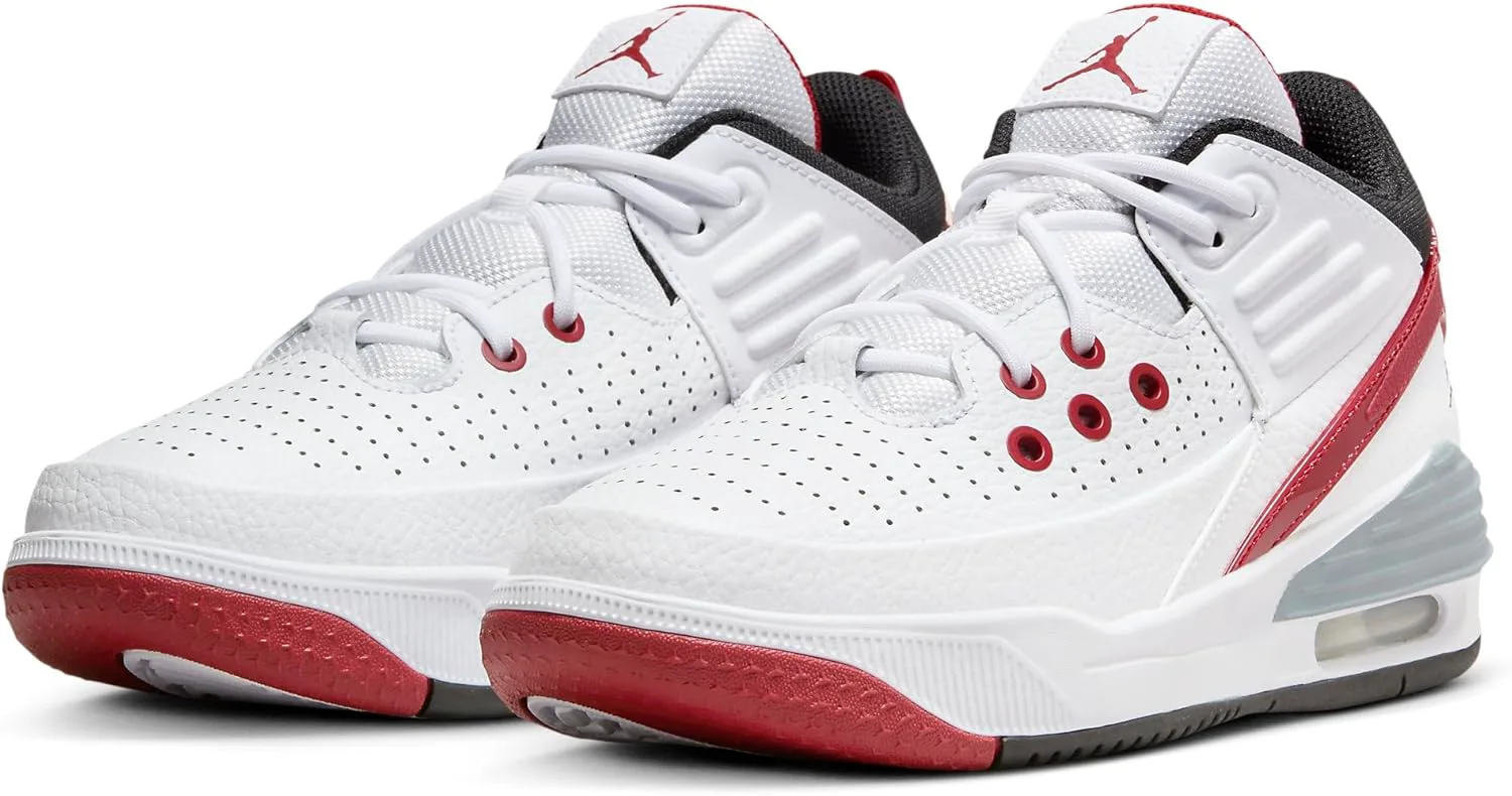Nike Jordan Max Aura 5 Детские кроссовки для больших детей (DZ4352-101, белый/красный/серый/черный) — фото 3