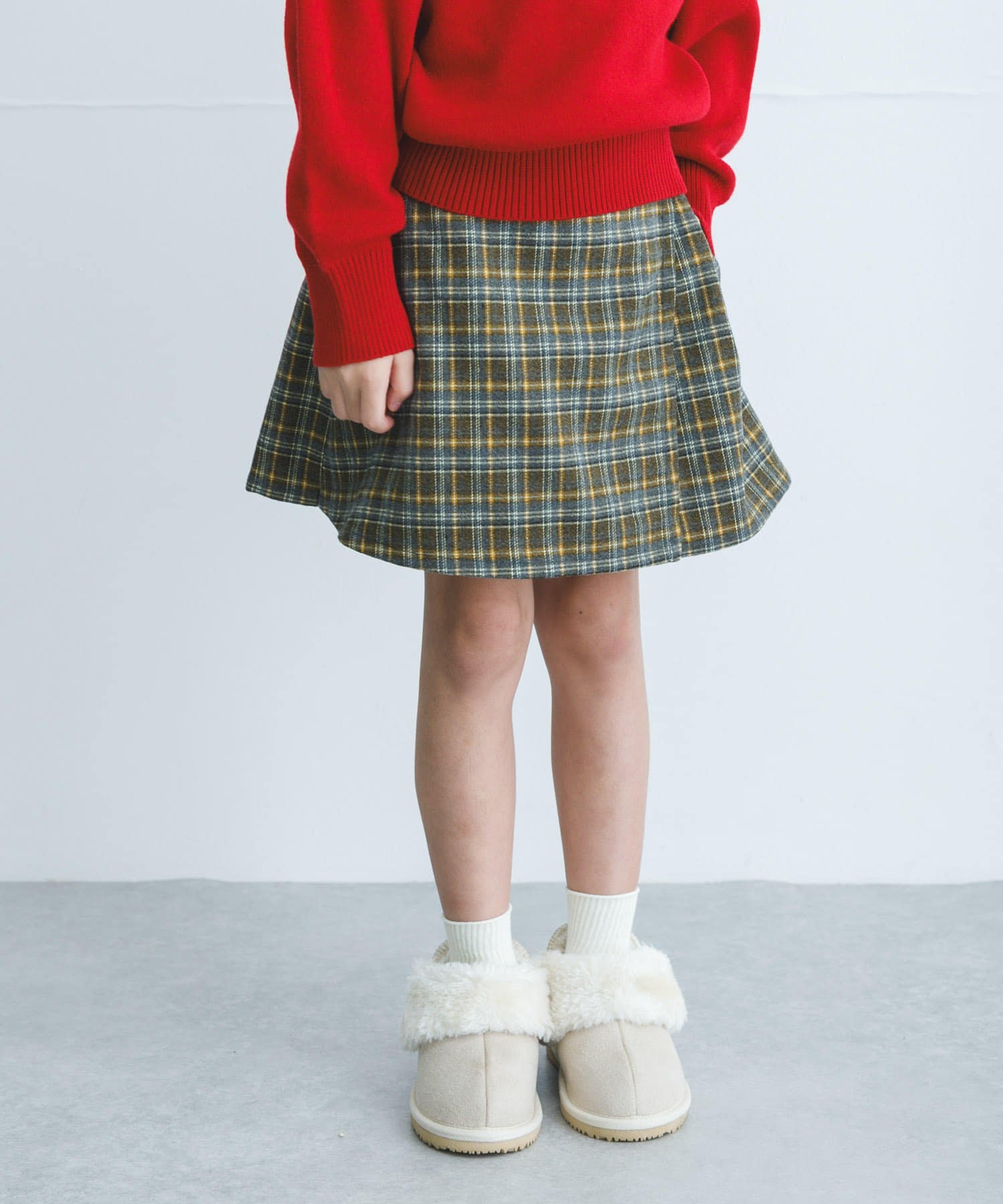 Брюки Кюлоты в клетку Детские Urban Research Doors, YEL×GRY
