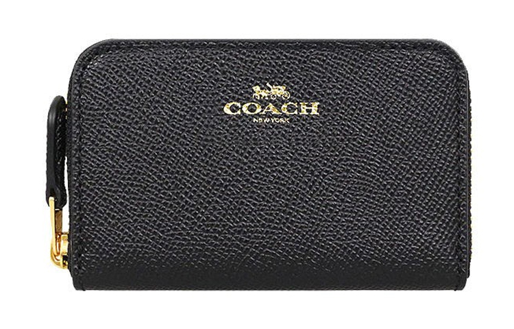 

COACH Кожаный женский кошелек для монет черный