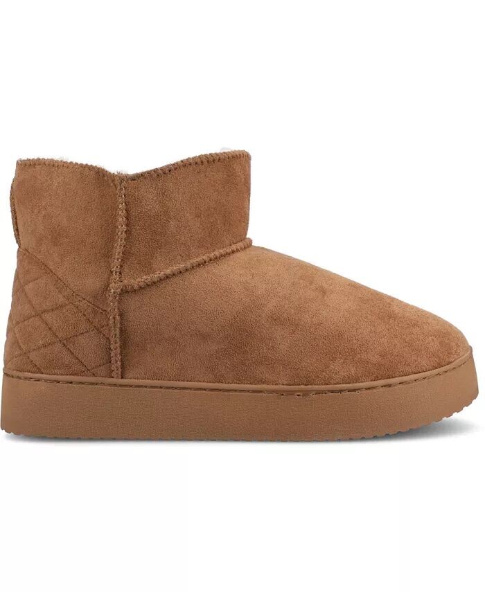 Женские тапочки Noa Round Toe Bootie Journee Collection, коричневый/бежевый — фото 2