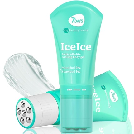 

7Days Anti Cellulite Охлаждающий гель для тела с массажным роликом для женщин Увлажняет кожу Сжигает жировые ловушки Разглаживает рельеф кожи