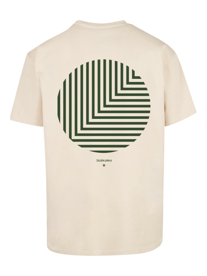 

Футболка оверсайз с геометрическим рисунком, серо-песочного цвета F4NT4STIC, Бежевый, Футболка оверсайз с геометрическим рисунком, серо-песочного цвета F4NT4STIC