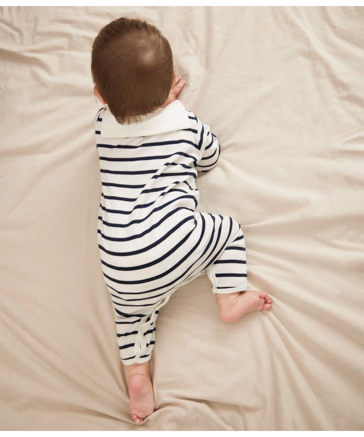 Комбинезон без штанин Petit Bateau, Off-white/Navy