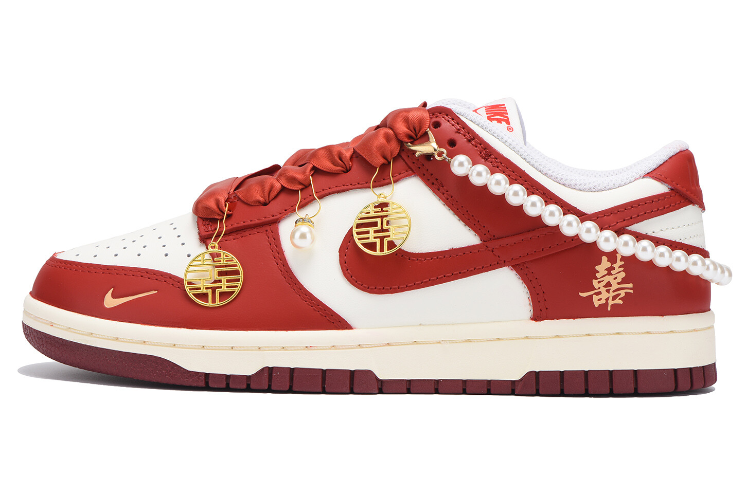 

Кроссовки для скейтбординга Dunk женские с низким верхом True Red Nike, красный