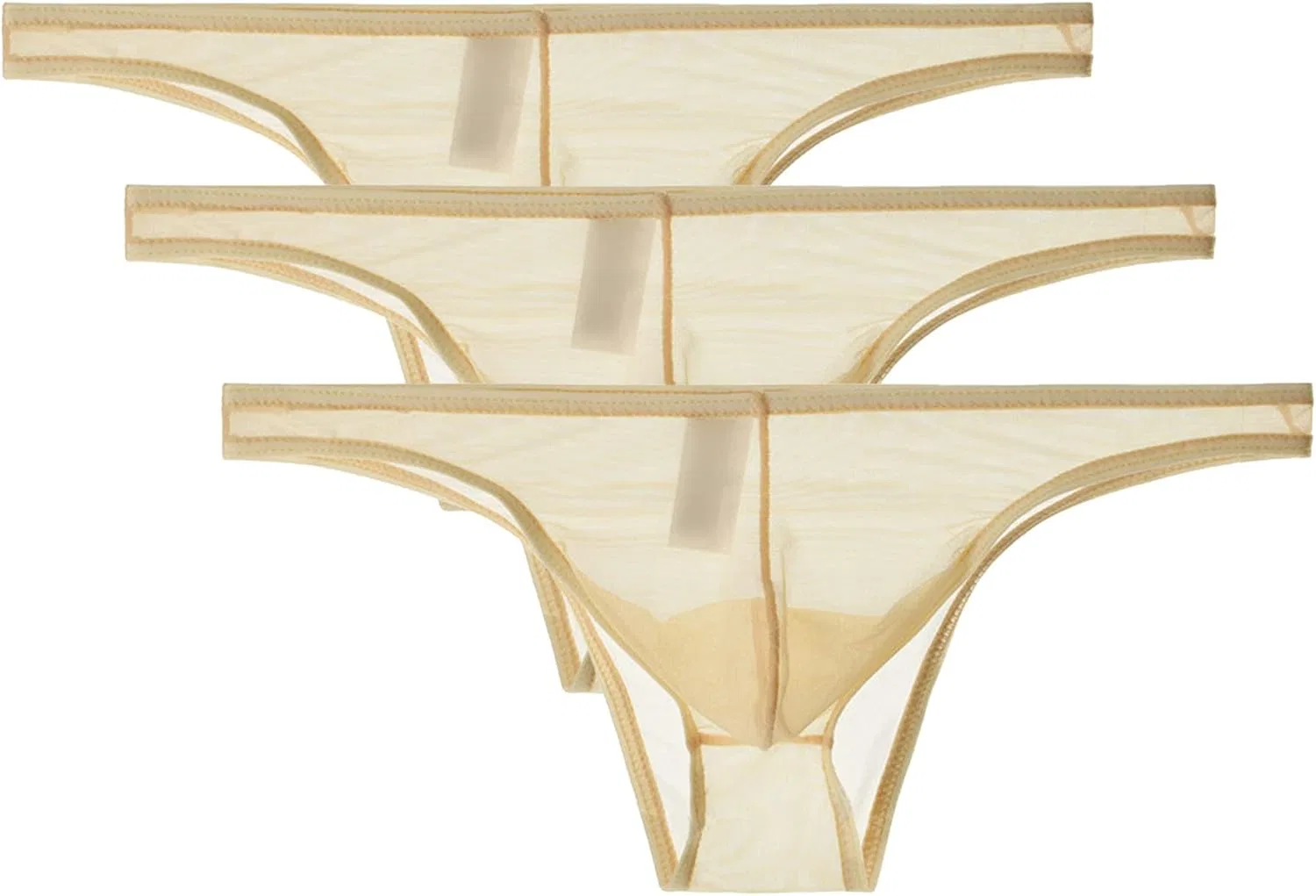 Брифы мужские, полупрозрачные, Yellow3pc