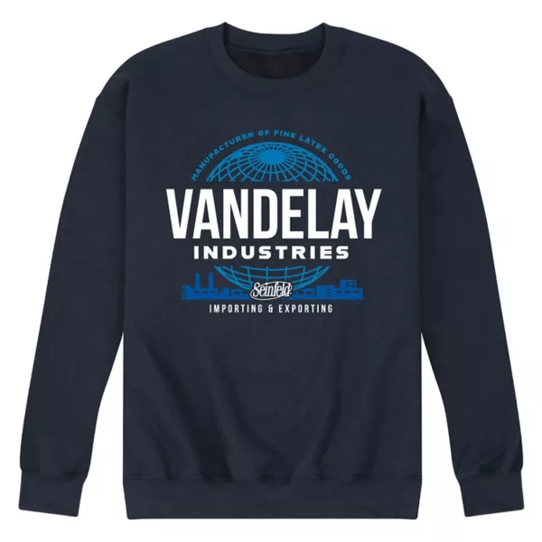 

Мужская флисовая толстовка Seinfeld Vandelay Industries Licensed Character, синий