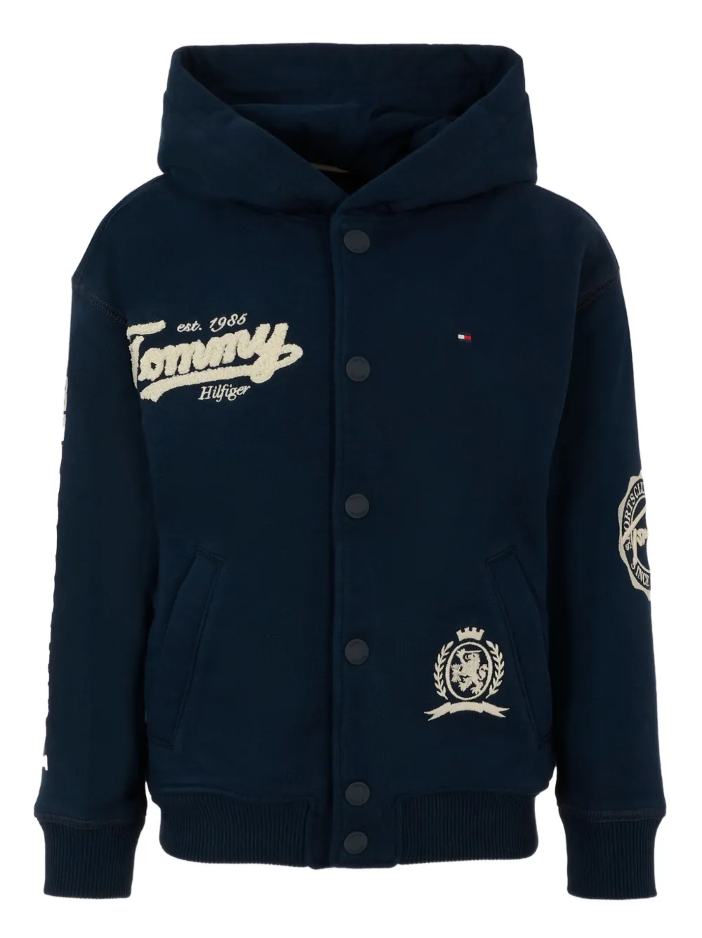 

Вышитая толстовка с капюшоном Tommy Hilfiger Junior, синий