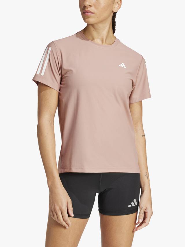 

Женская футболка own the run adidas, цвет Warm Clay
