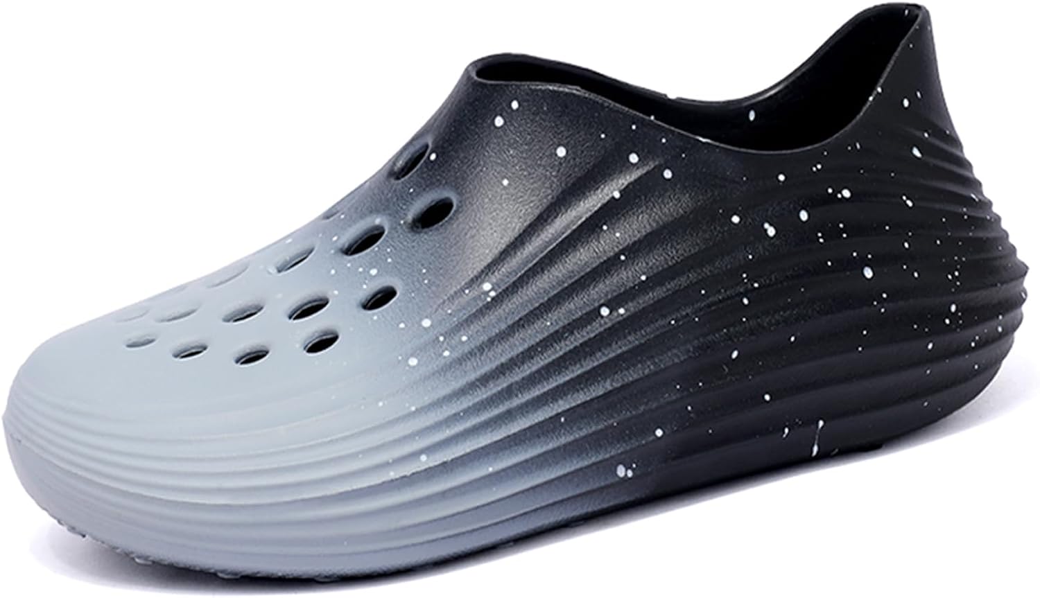 

Кроссовки Foam Runner для мужчин и женщин, без шнурков, с вырезами, в стиле Foam Runner, легкие, долговечные, из EVA, дышащие, мягкие тапочки-облака для мужчин и женщин Inkuil, черный/серый