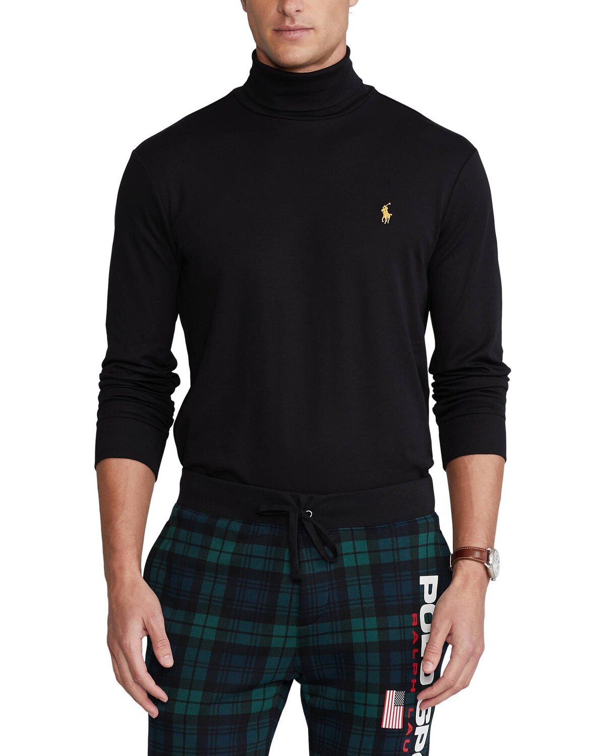 Свитер с высоким воротником Polo Ralph Lauren, черный — фото 2