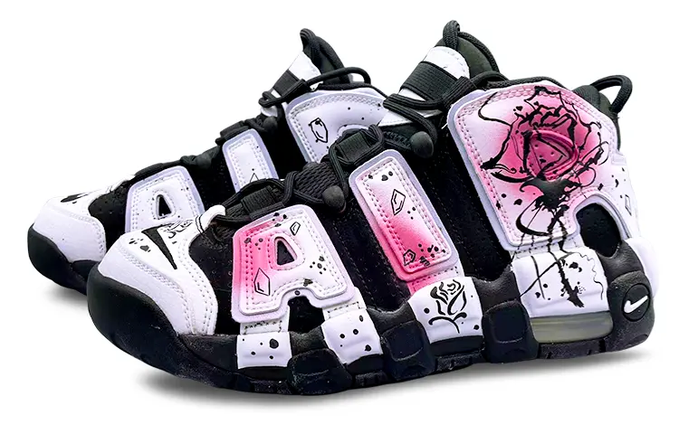 Женские баскетбольные кроссовки Nike Air More Uptempo Vintage, Black — фото 3