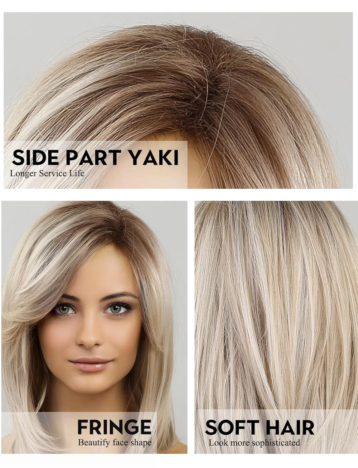 Длинный многослойный синтетический парик «Blonde» от HAIRCUBE Haircube, Blonde With Dark Roots — фото 4