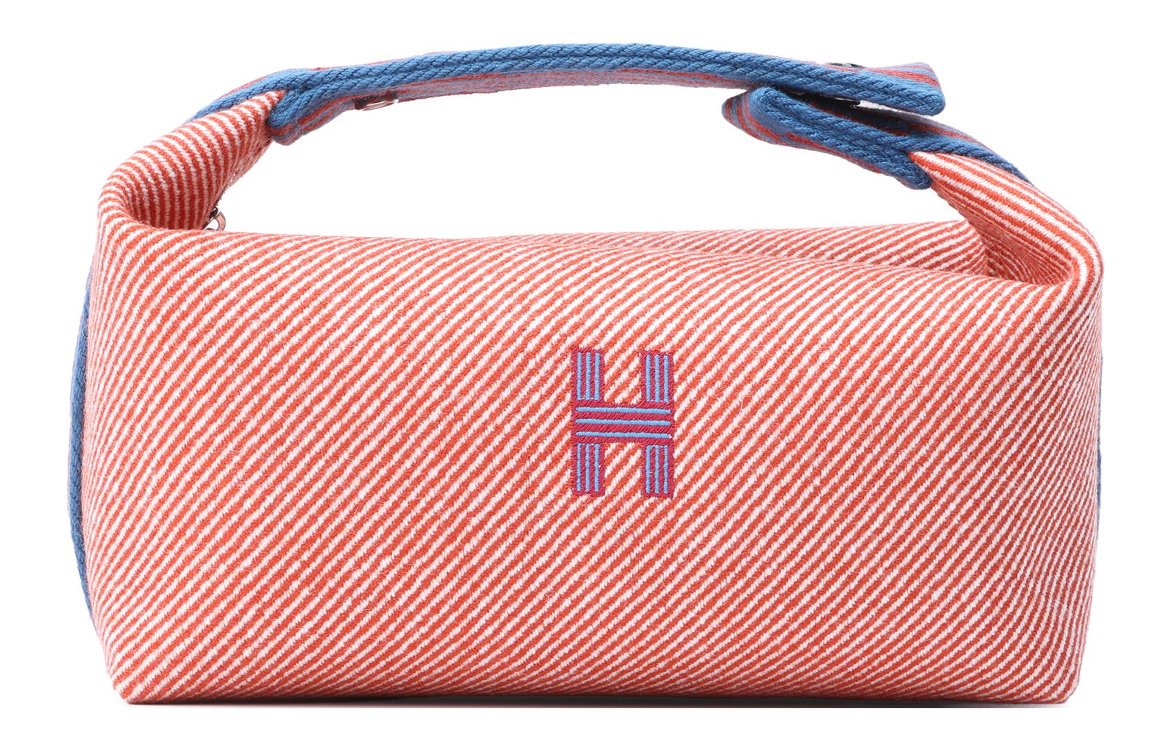 

Косметичка Bride a Brac Wool Twill Handbag Toiletry Bag Small Size Women's Orange HERMES, Orange