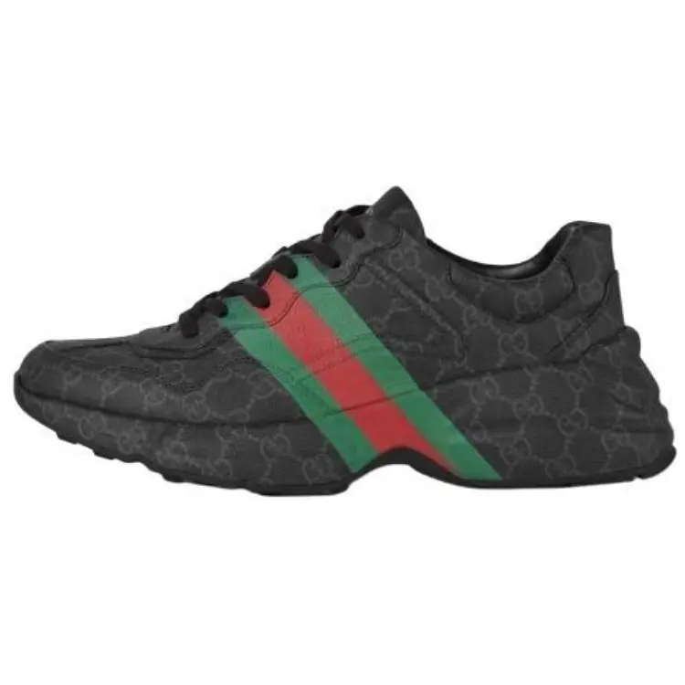 

GUCCI Низкие массивные кроссовки Rhyton, мужские, черные