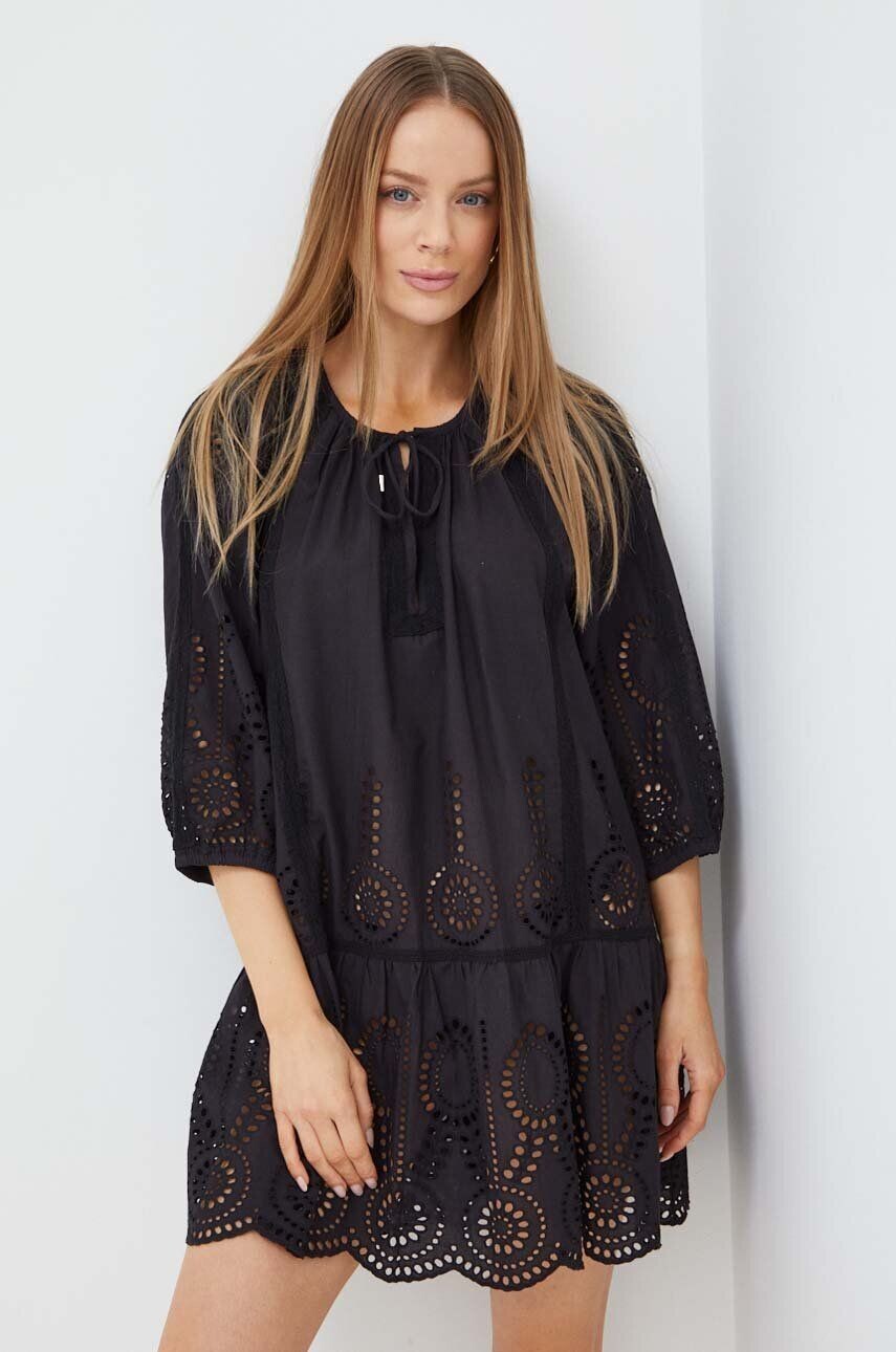 

Хлопковое пляжное платье Melissa Odabash, черный