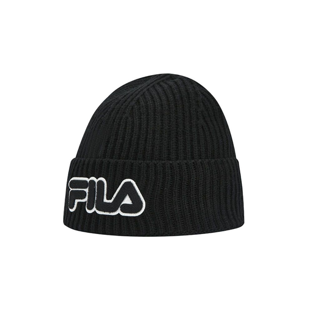 

FILA Оригинальная акриловая вязаная шапка из овечьей шерсти для мужчин, Pitch Black