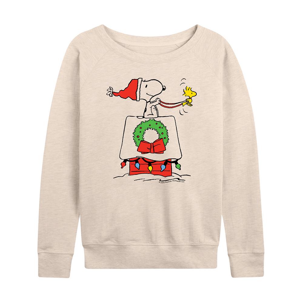 

Женский легкий свитшот из френч терри Peanuts Snoopy Snow Licensed Character, бежевый