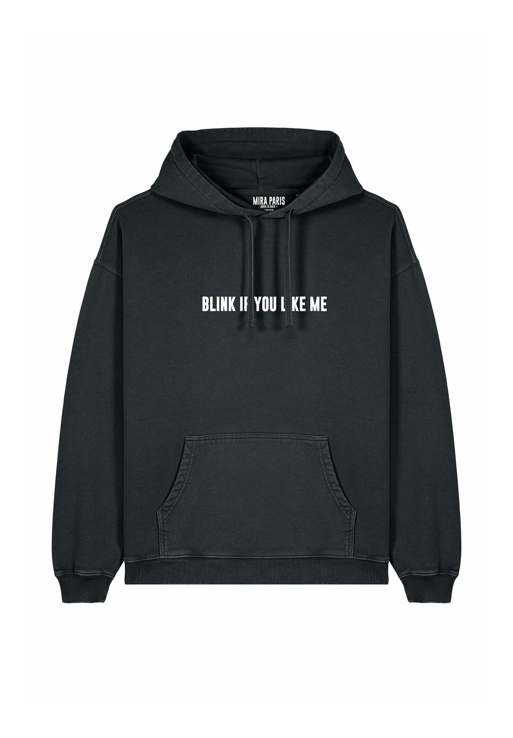 

Толстовка BLINK IF YOU LIKE ME EMBROIDERY UNISEX VINTAGE - Hoodie Mira Paris, черный