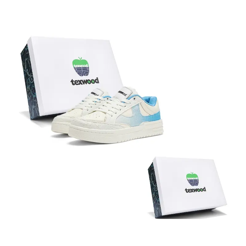 

TEXWOOD Кроссовки для скейтбординга Coverage Low Top унисекс белые светло-голубые, цвет White Light Blue