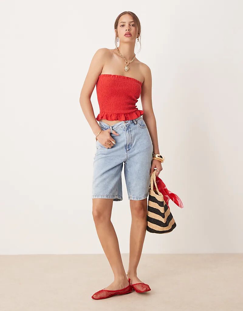 

Джинсовые шорты Miss Selfridge из выбеленного денима