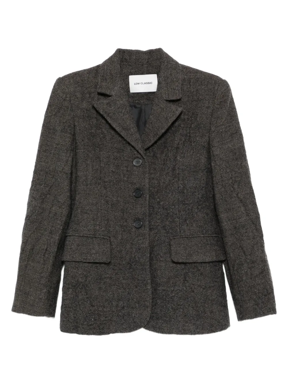

Однобортный пиджак из шерсти Low Classic, серый