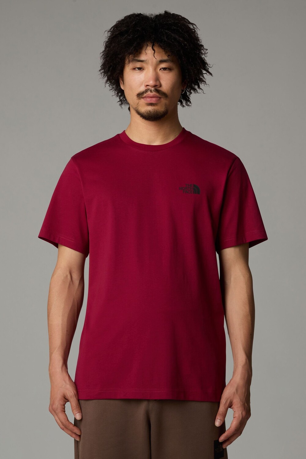 

Мужская футболка с коротким рукавом и простым куполом The North Face, красный