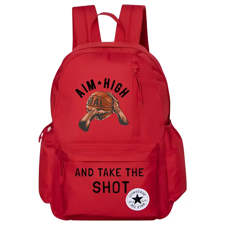 

Converse Полиэстеровый рюкзак обычный унисекс красный, Basketball