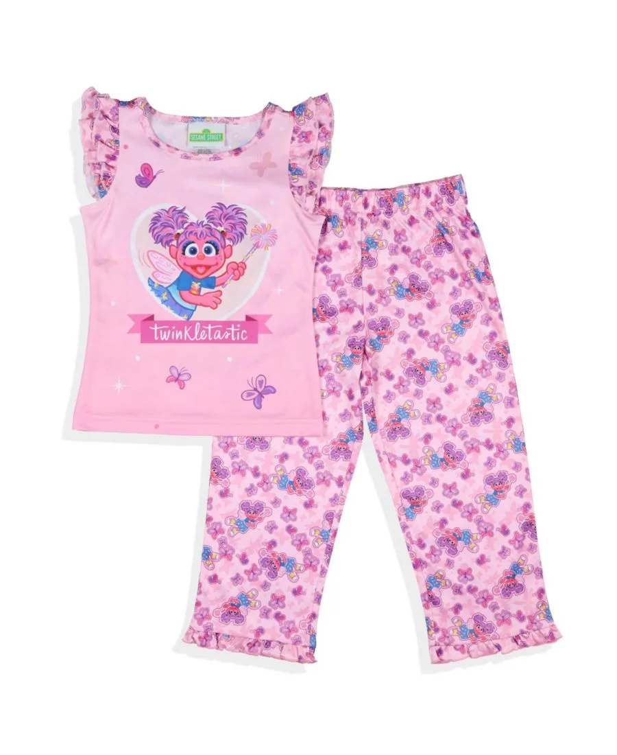 Sesame Street Детский пижамный комплект Abby Cadabby с рюшами, состоящий из двух частей, для девочек — фото 2