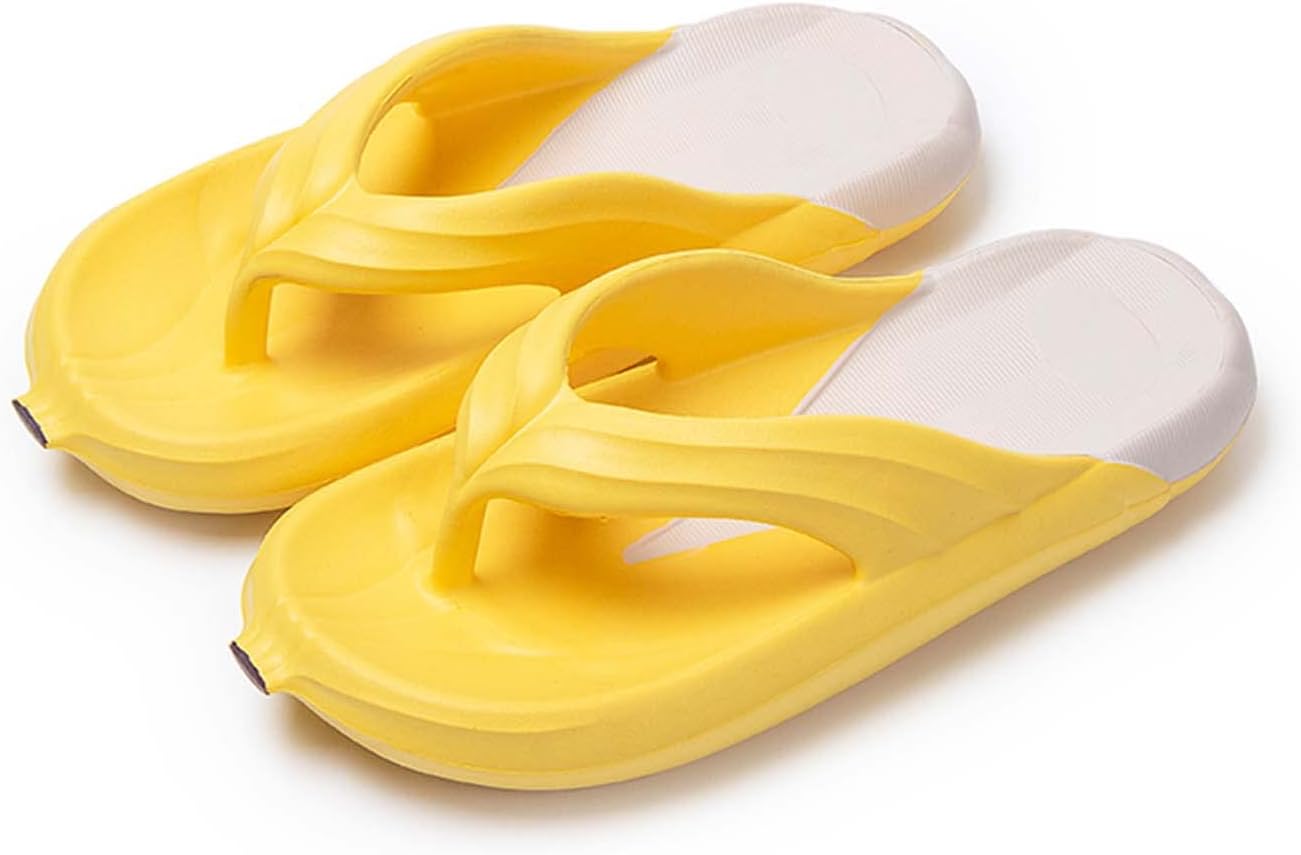 

Женские и мужские шлепанцы Eliogn, супер мягкие эластичные сандалии, противоскользящие, легкие, разноцветные тапочки для дома, парные, с принтом бананов