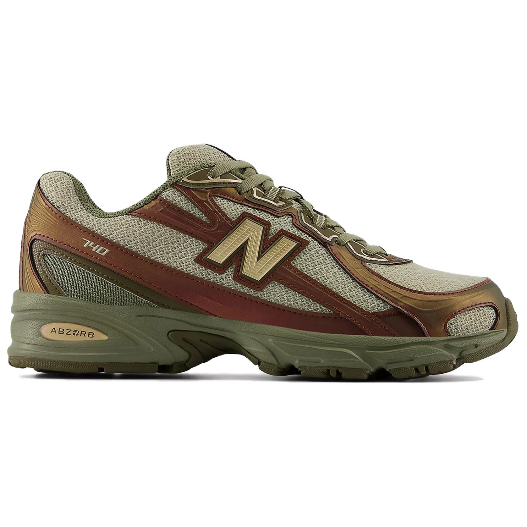 New Balance Кроссовки для бега NB 740 Unisex коричневые зеленые — фото 3