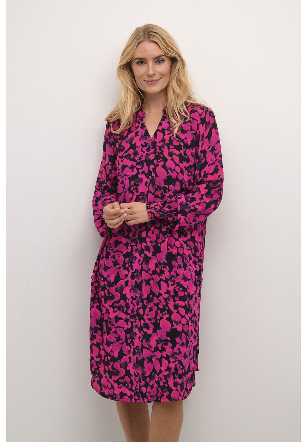 

Платье дневное BPPILOMA Kaffe, цвет black pink flowers print