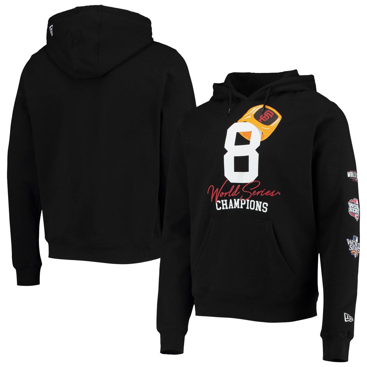 

Мужской черный пуловер с капюшоном San Francisco Giants Count the Rings New Era
