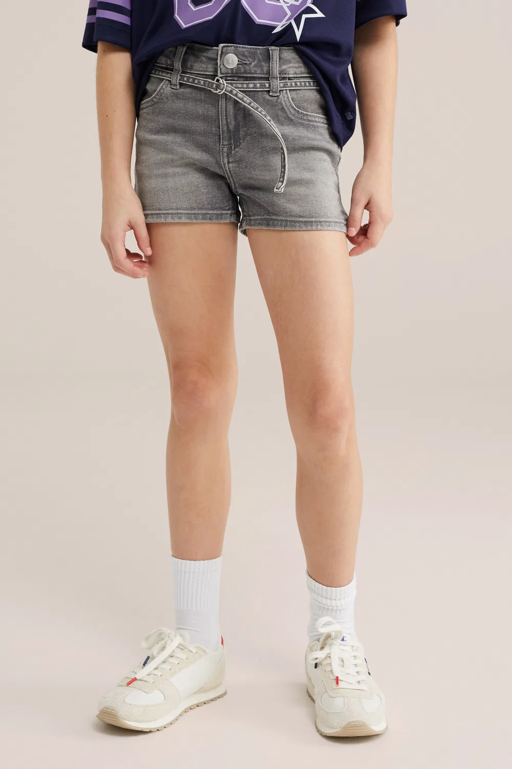 Узкие джинсы We Fashion, Grey Denim — фото 3