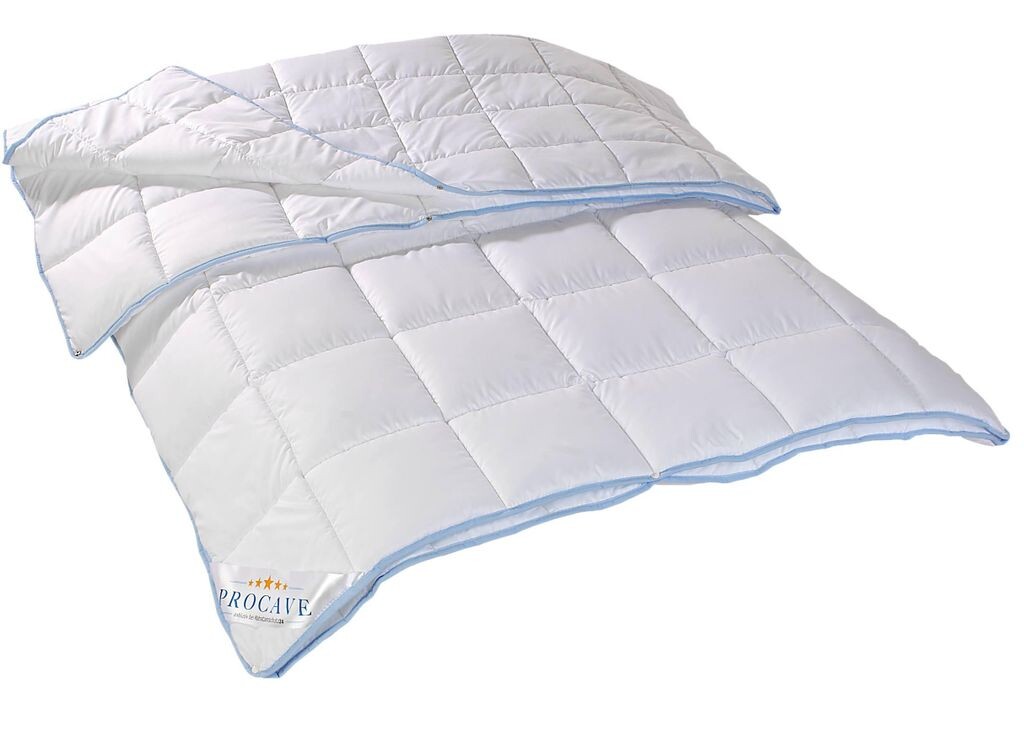 

PROCAVE TopCool 4-сезонное качественное пуховое одеяло с кнопками 155х200 см для зимы и лета - мягкое комфортное одеяло, устойчивое к кипячению одеяло - производство Германия