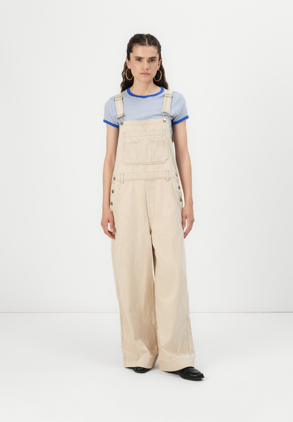 

Комбинезон BAGGY OVERALL STRIPE GAP, бежевый